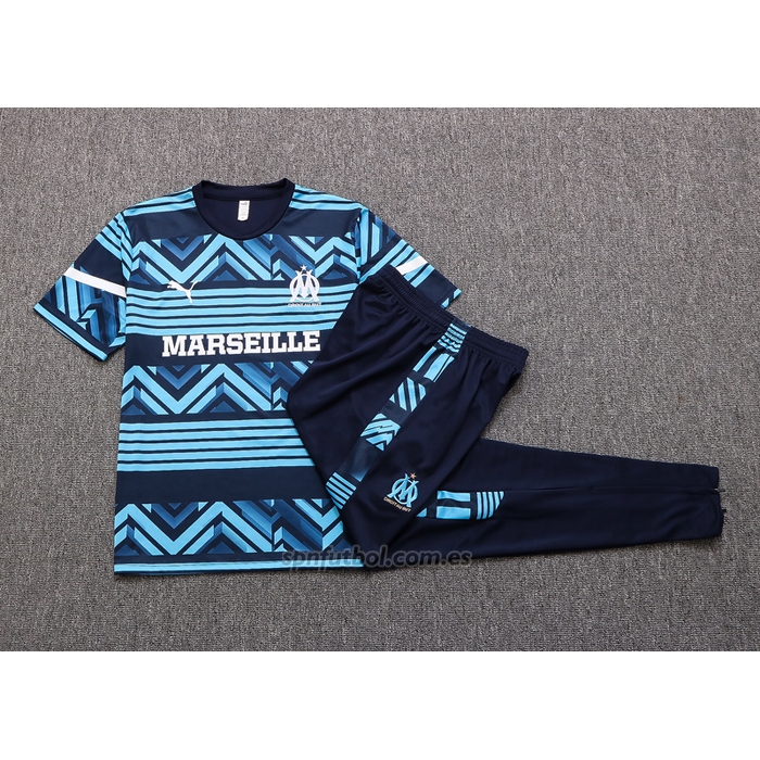 Chandal del Olympique Marsella Manga Corta 2022-2023 Azul